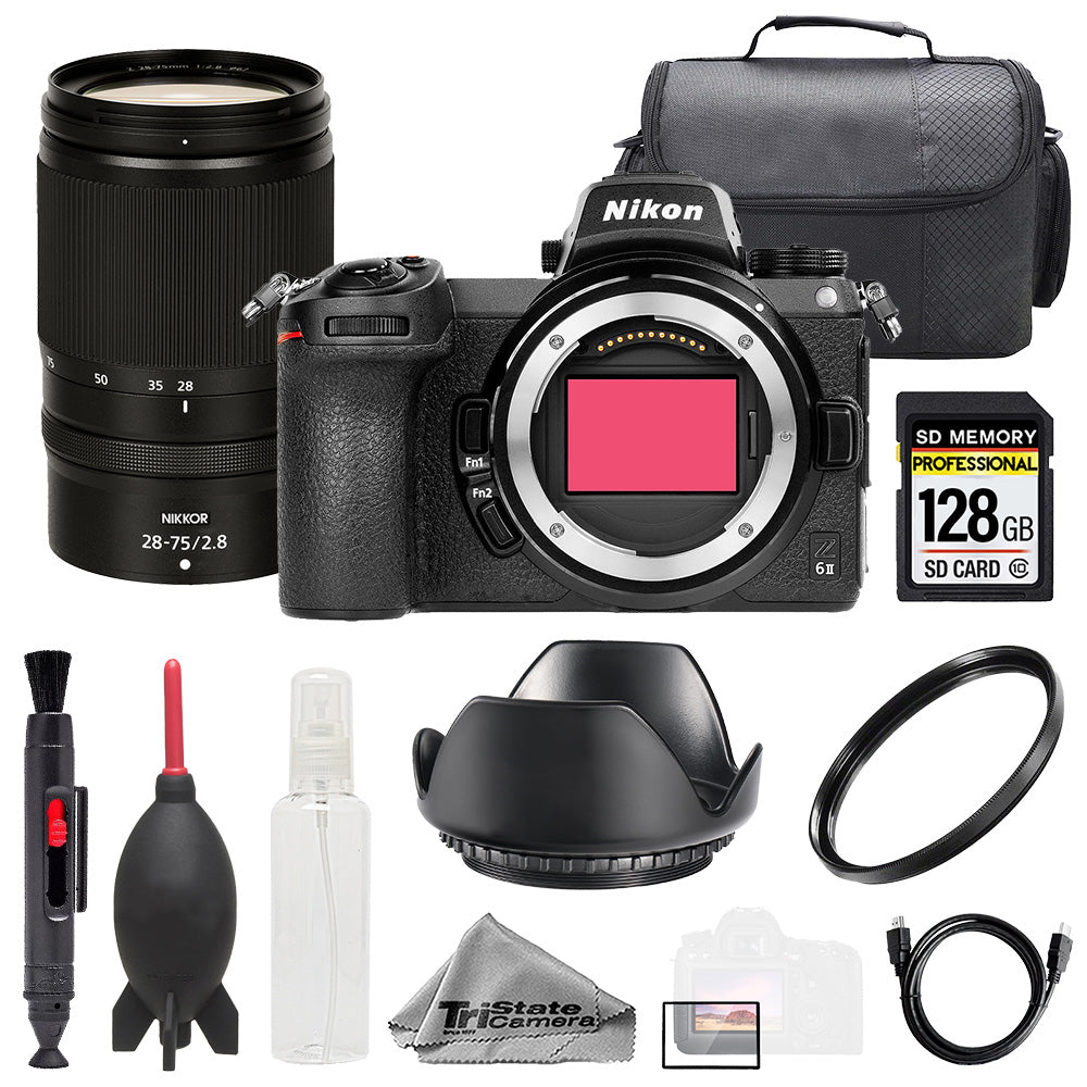 Nikon Z6 II + NIKKOR Z 28-75mm f/2.8 Lens +128GB+ Bag+ UV Filter